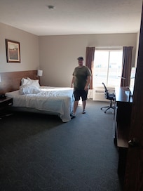 The bed was perfectly made. We just laid in it out of excitement