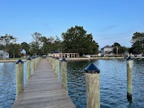 Early evening view if house from the dock.
