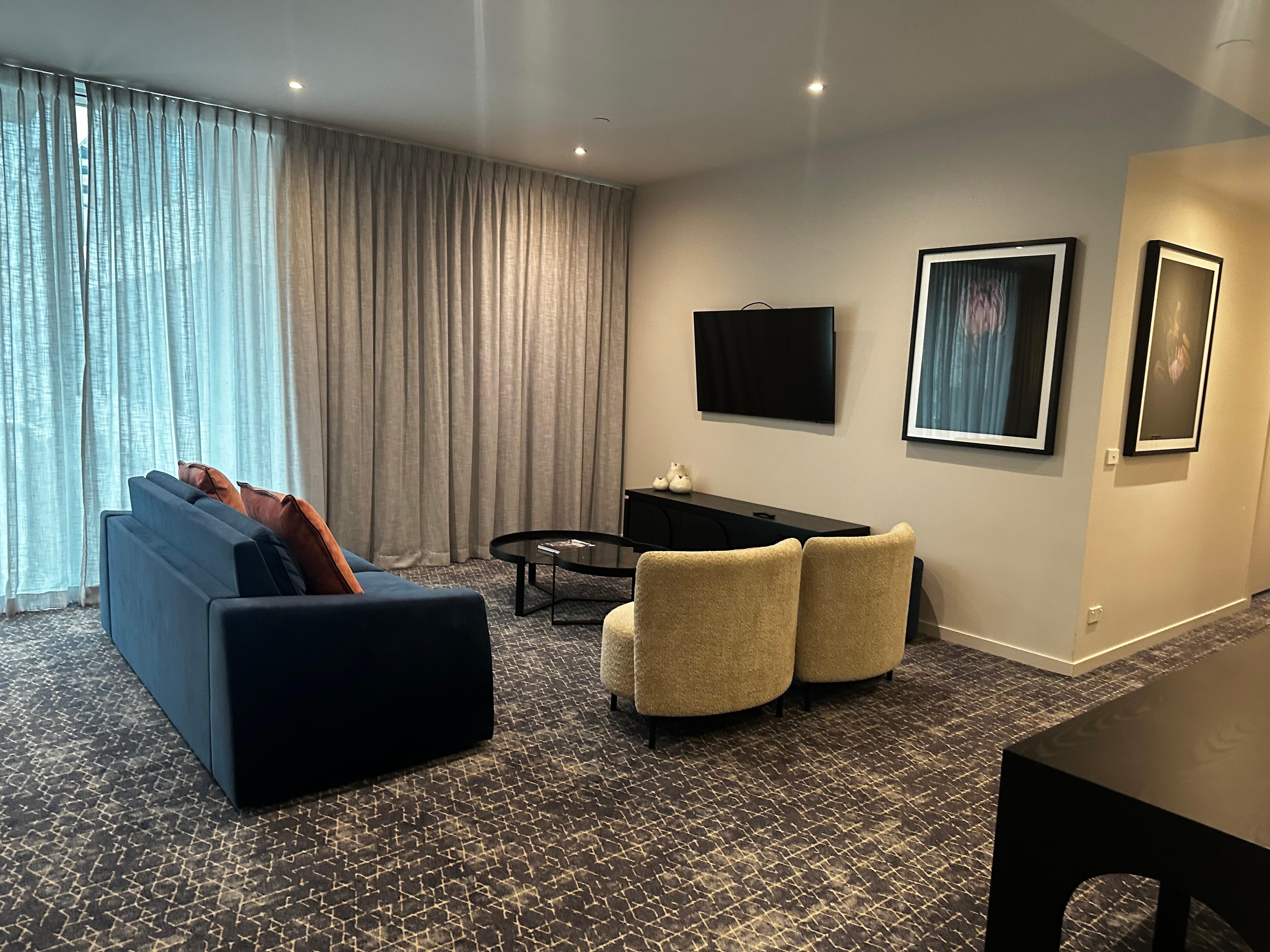 1 bedroom apartment lounge area 