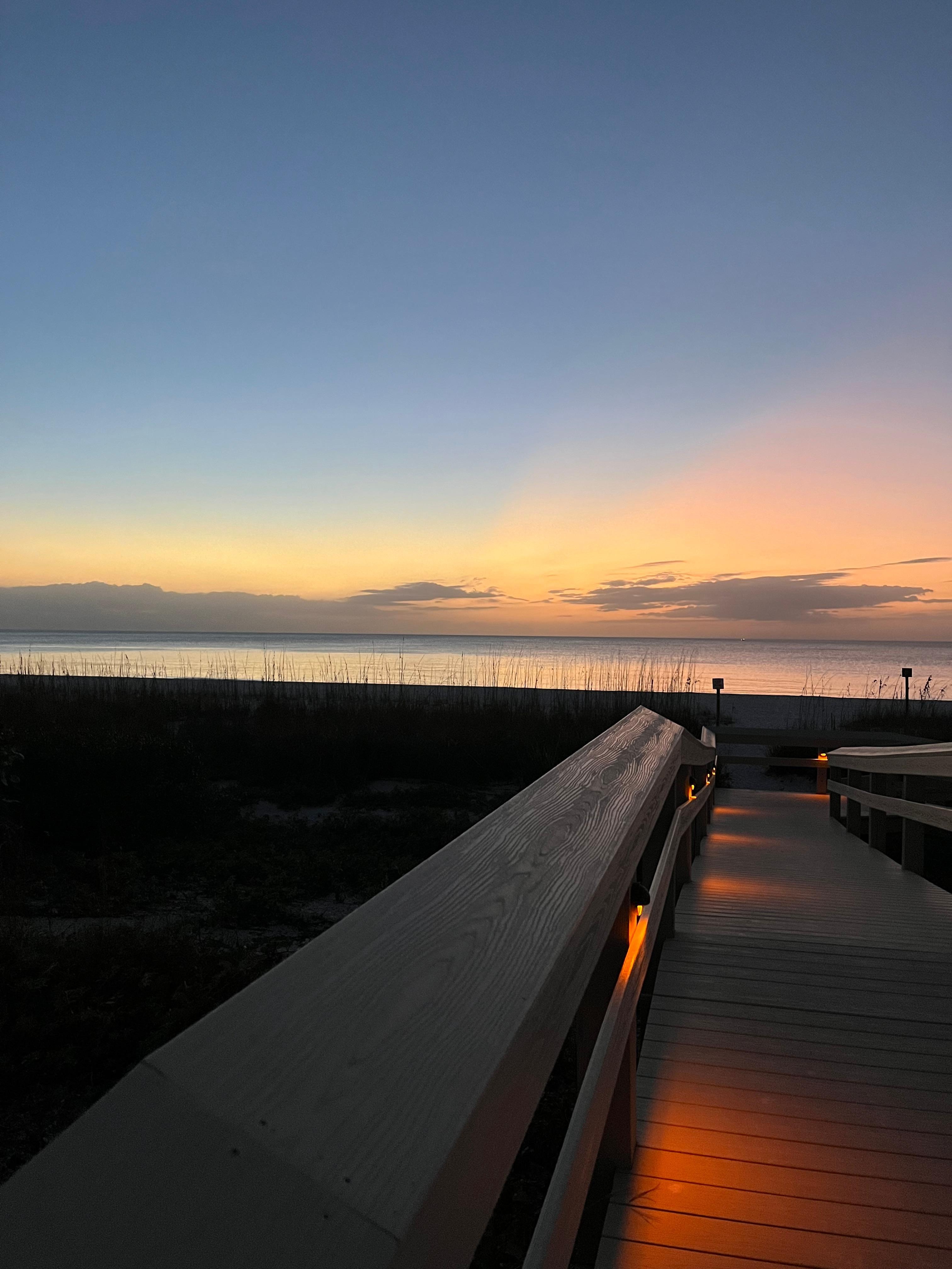 Walk way from main level to beach 