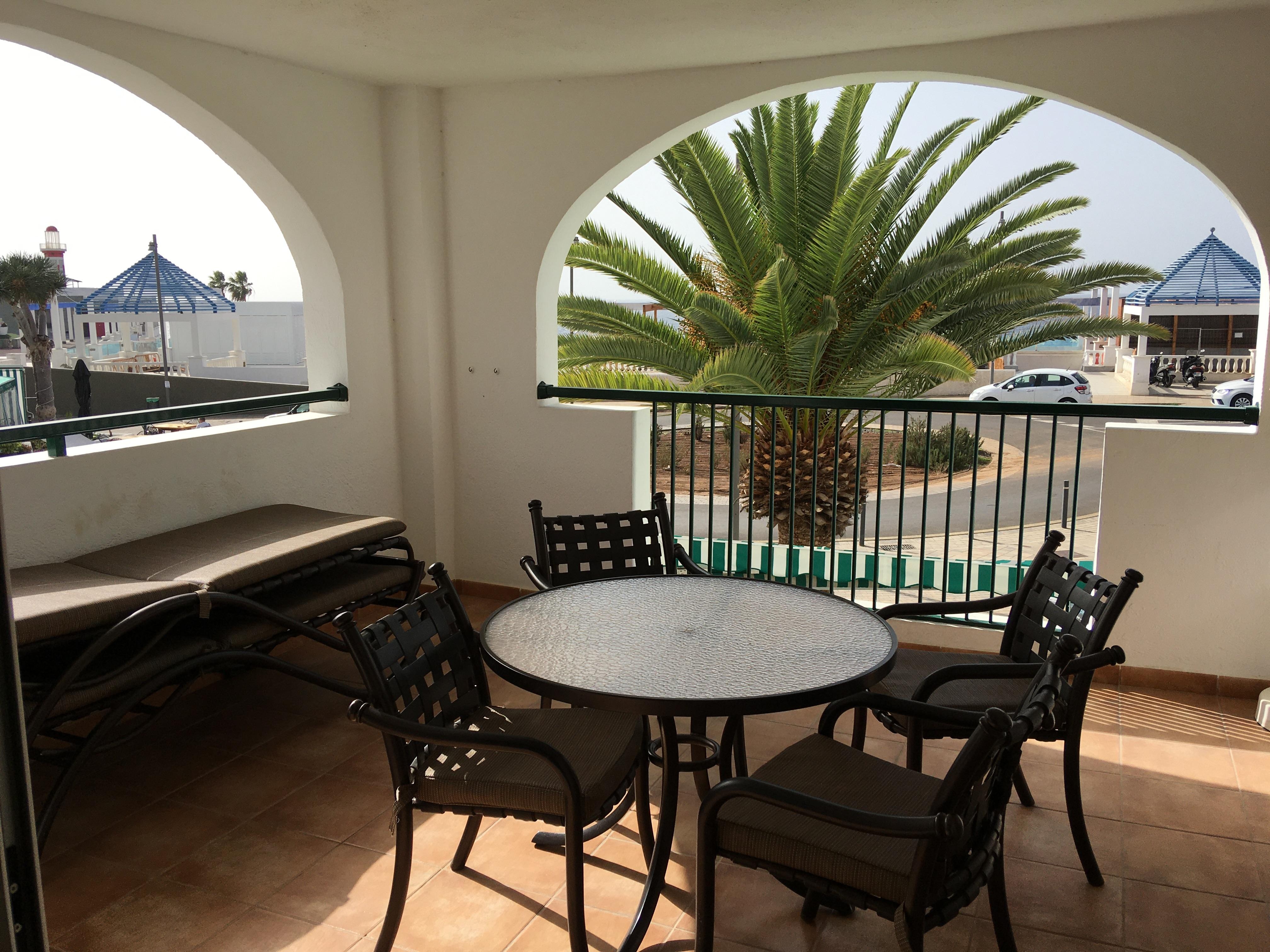 lovely terrace with sun and space enough for 4 people