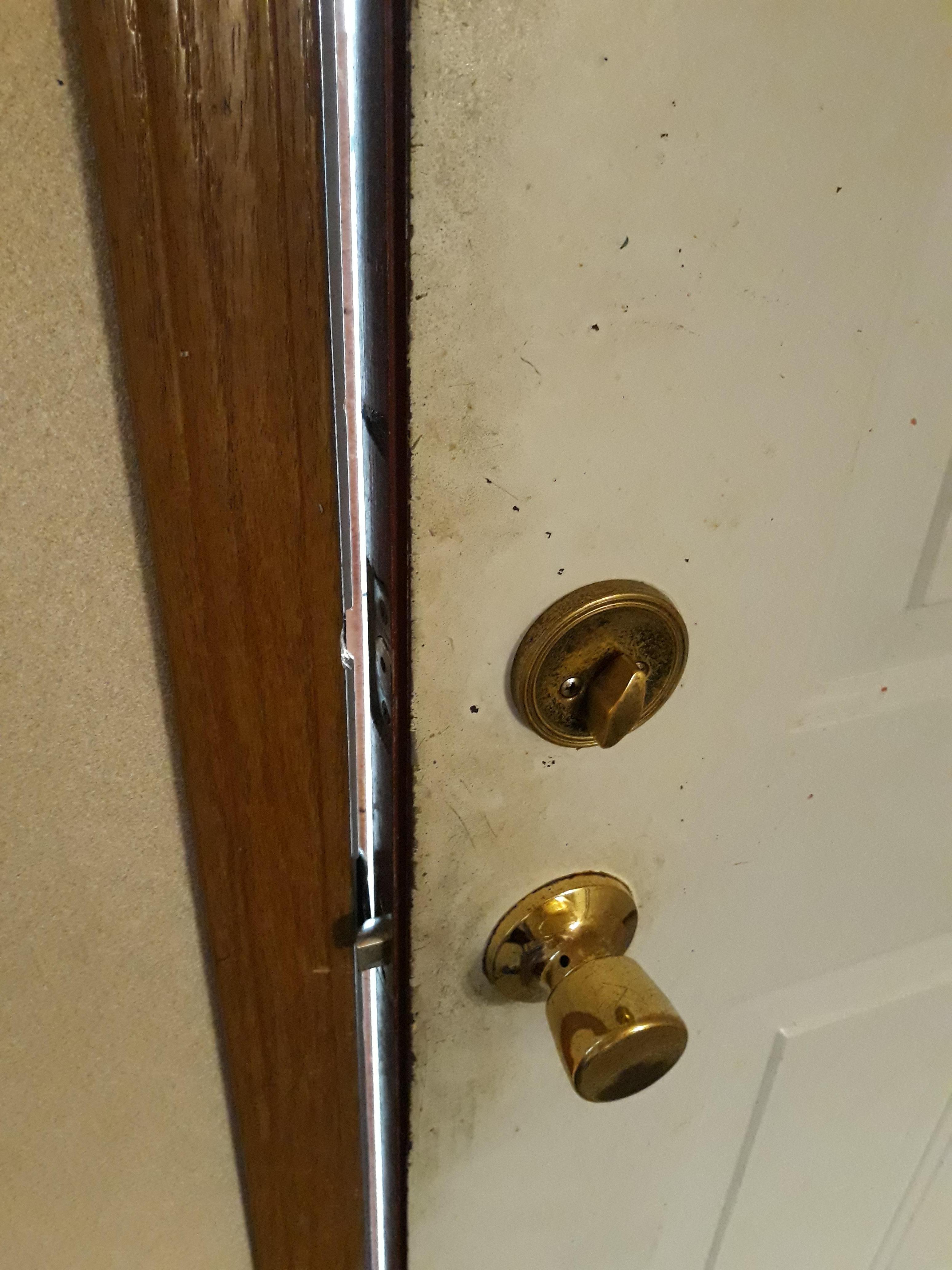 Dirty door on inside