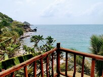 La terrasse d'une Beach front