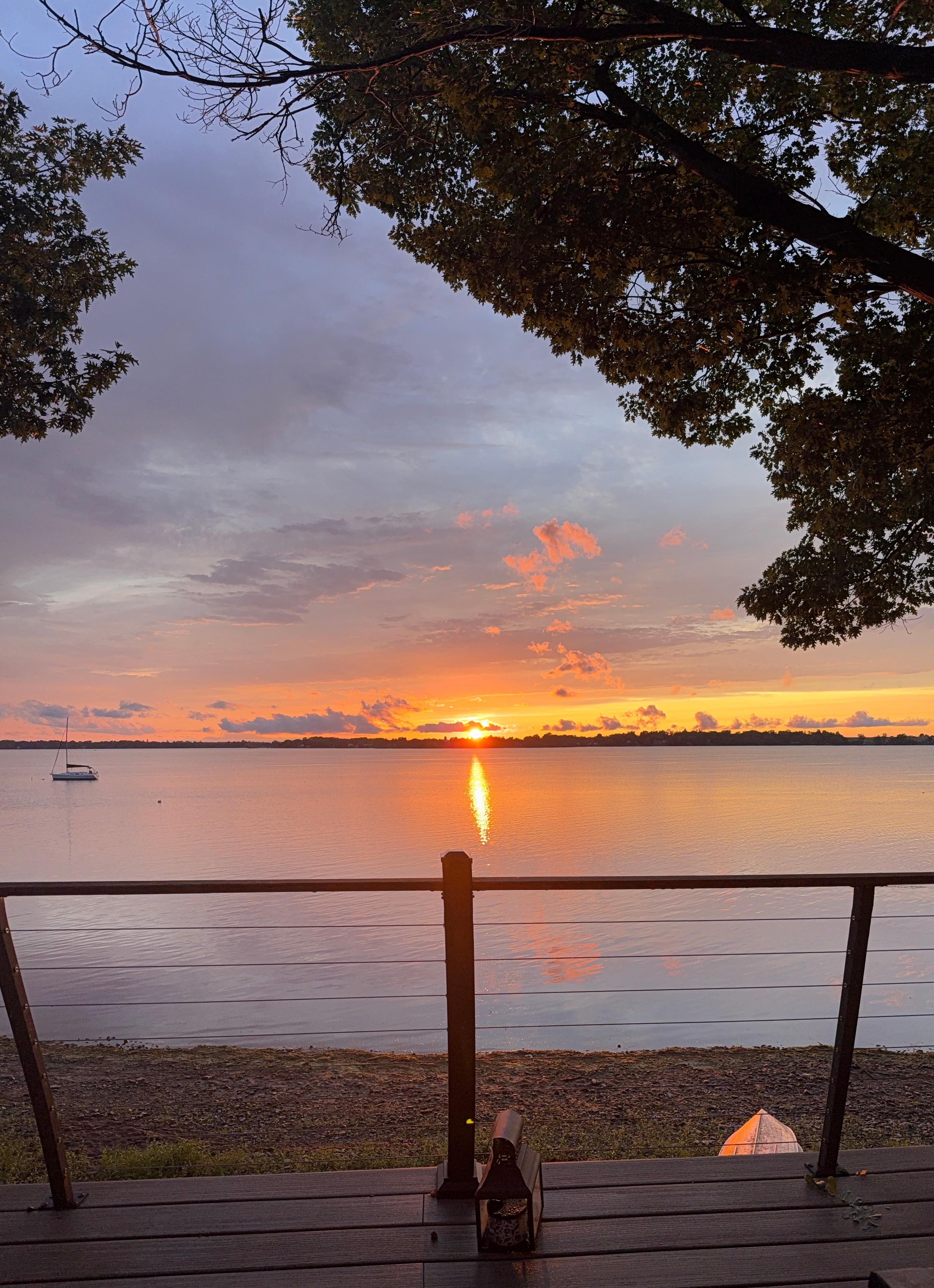 Sunset from the deck.