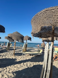 The beautiful beach within walking distance