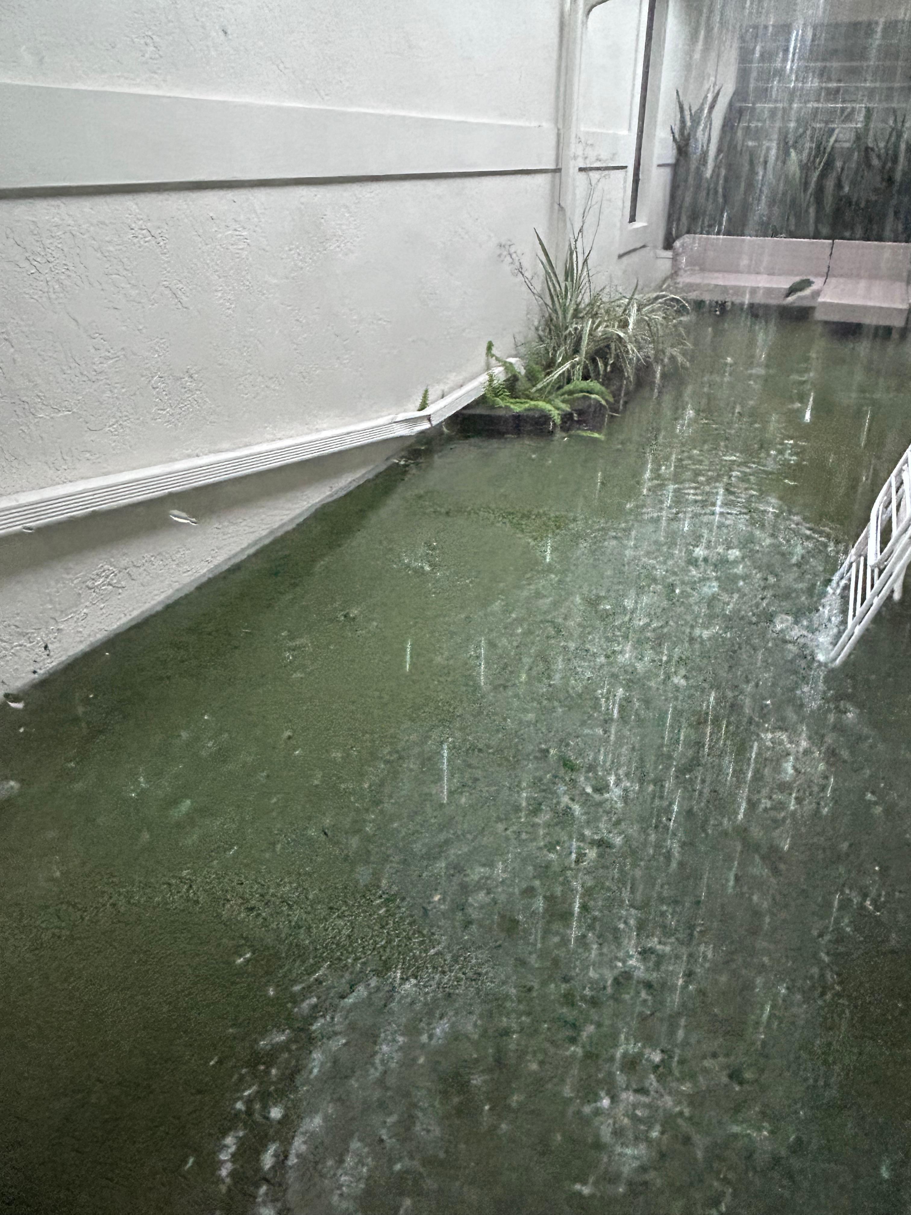 Maybe roof the screened ceiling so this doesn’t flood?