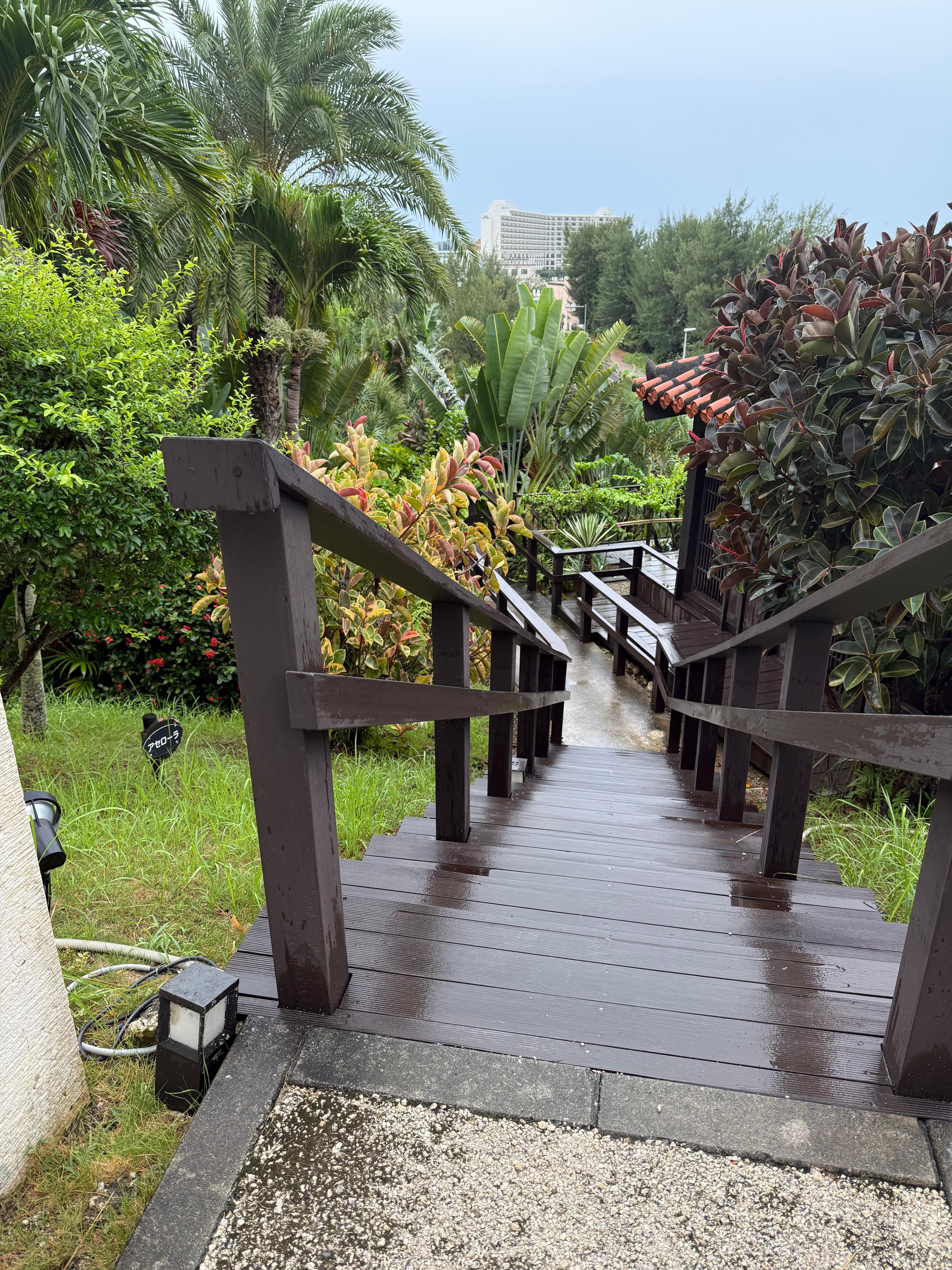Scenic walk way down to the beach house.