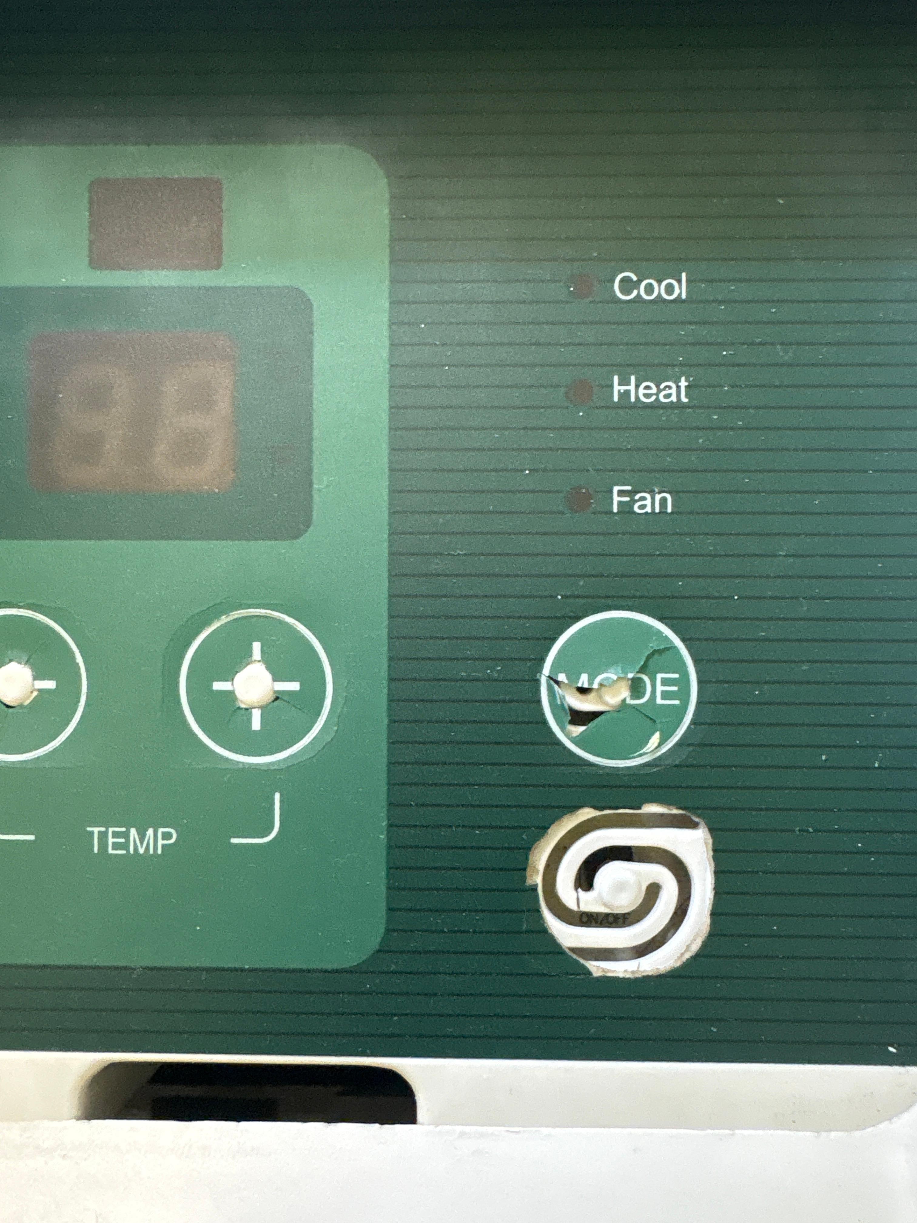 Botones del aire rotos