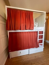 Beds with curtains, light & outlet