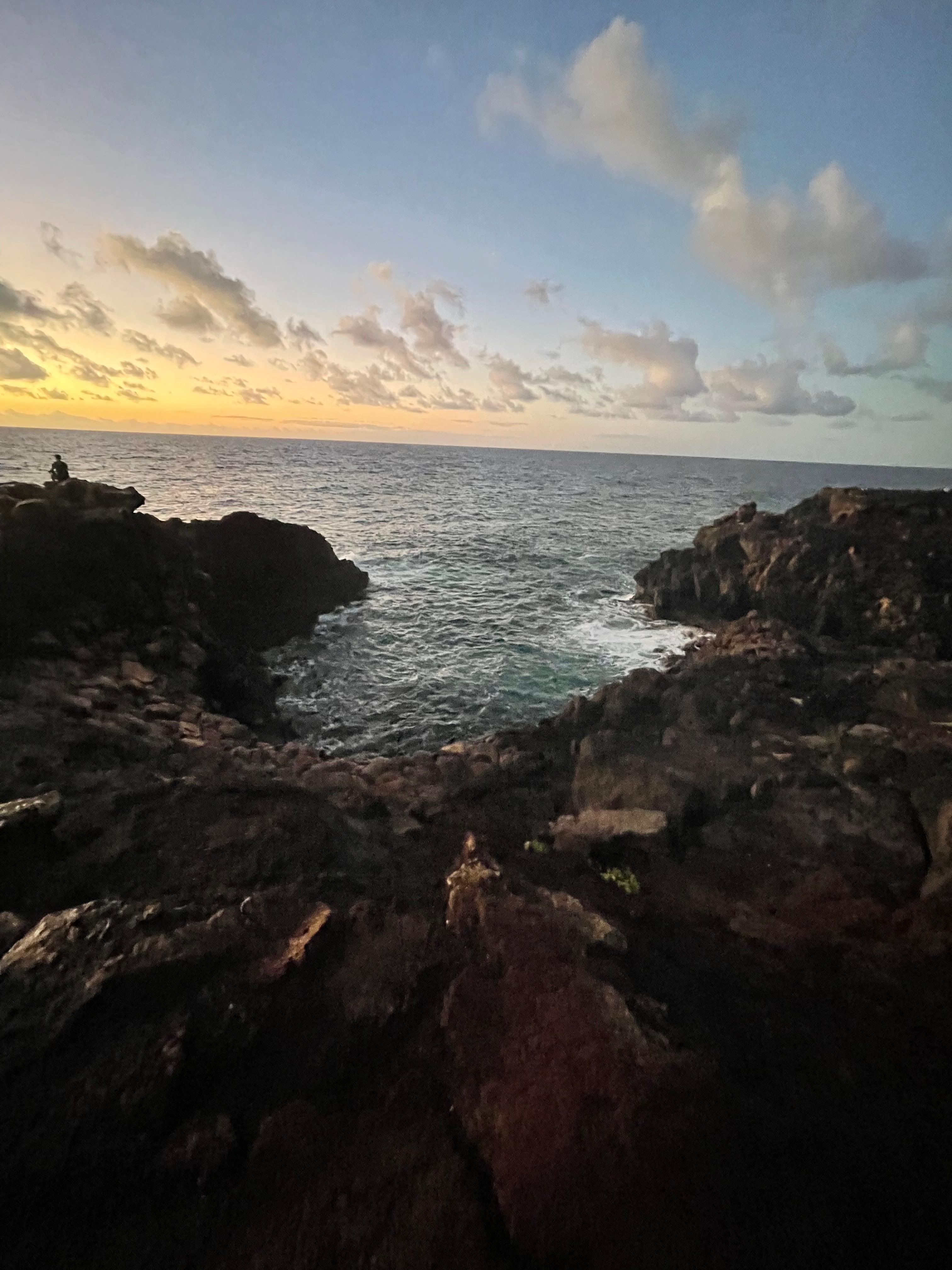 A short 10 min walk to see this for sunrise… and we spotted a whale. 