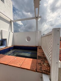 Private hot tub in room