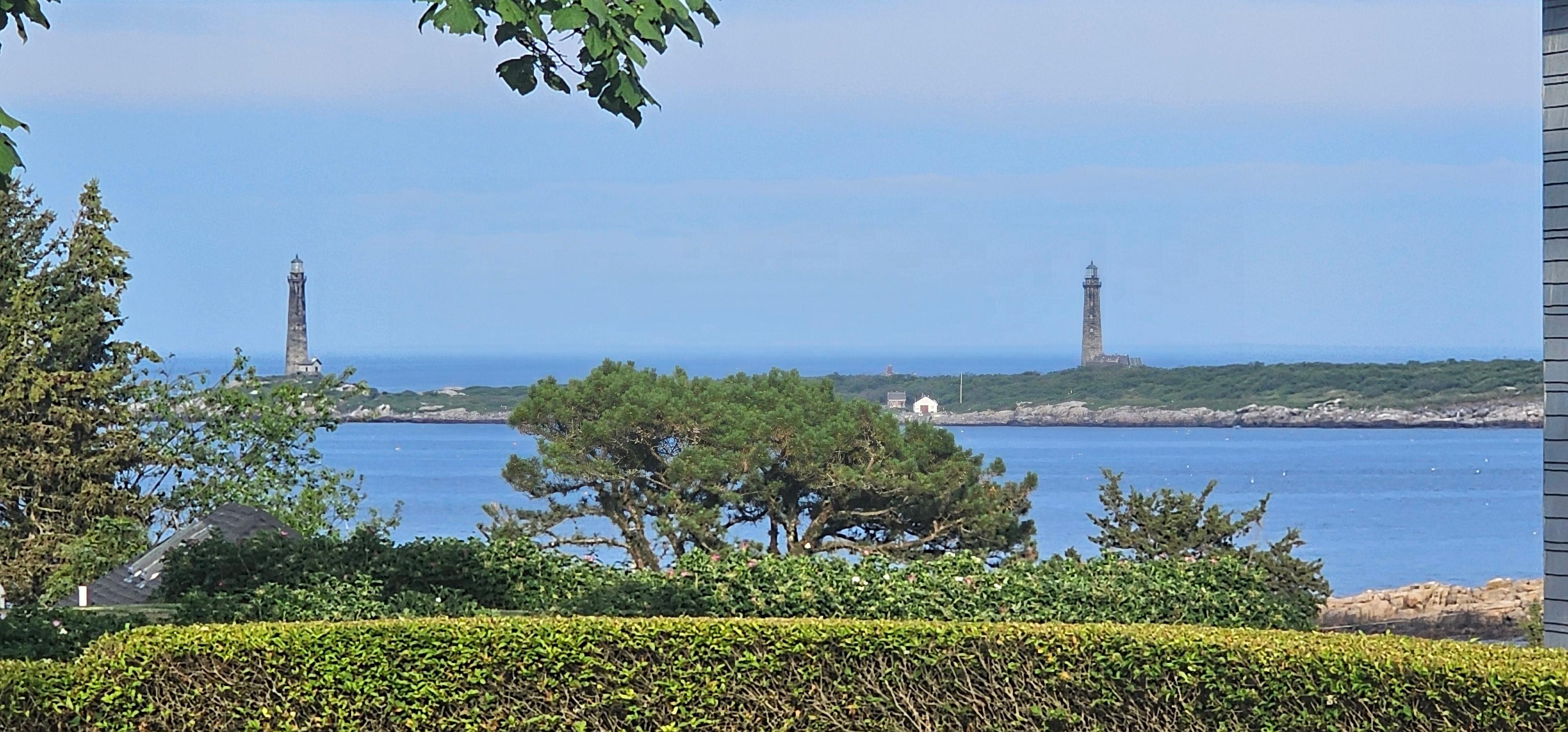 View of the twins from the front yard