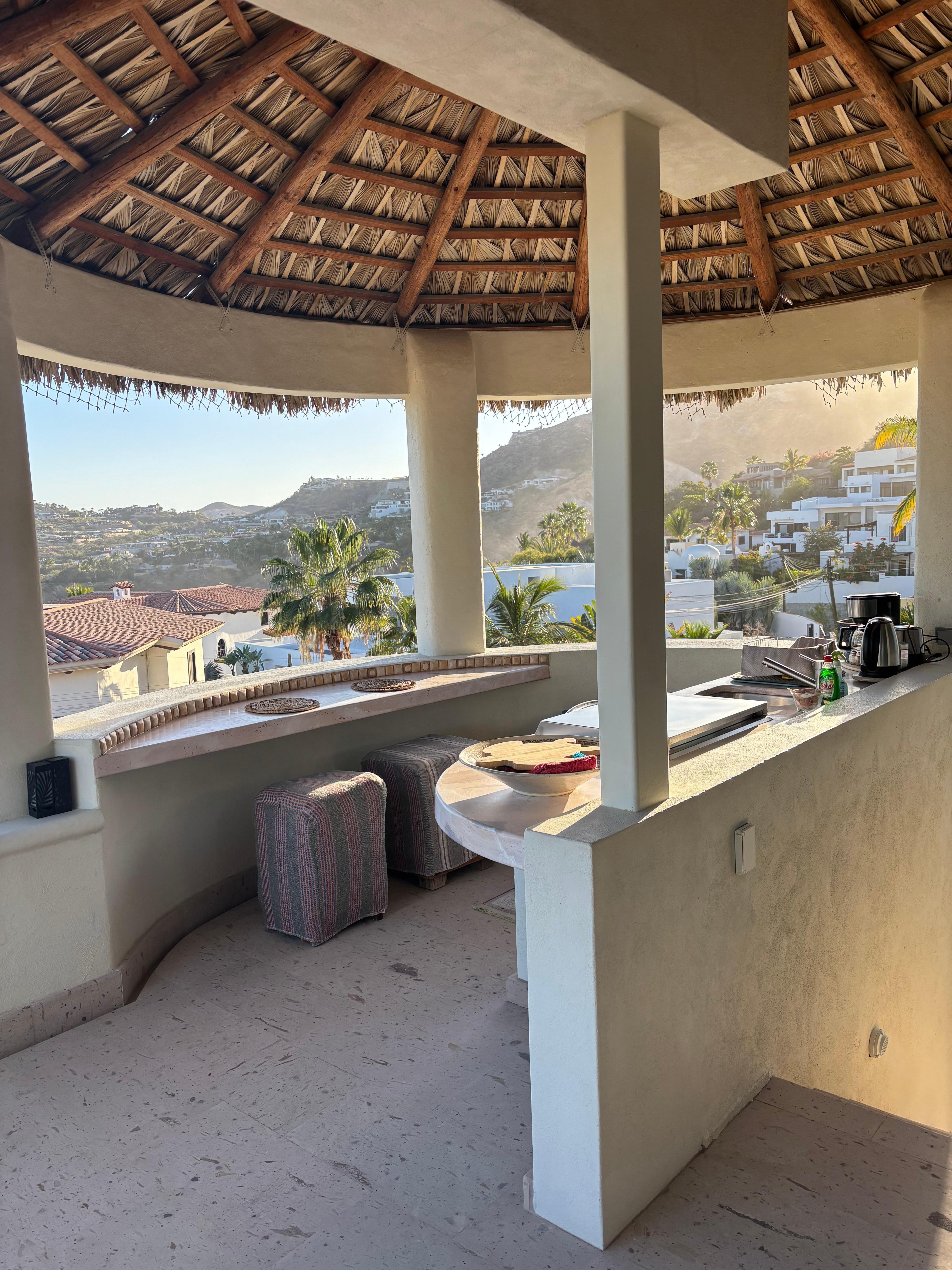 Outdoor kitchen with everything you need to cook up meals