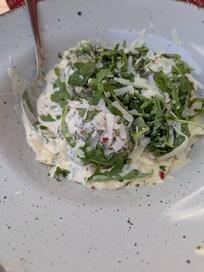 The vegetarian special, spinach dumplings