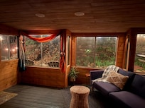 The sun porch at night