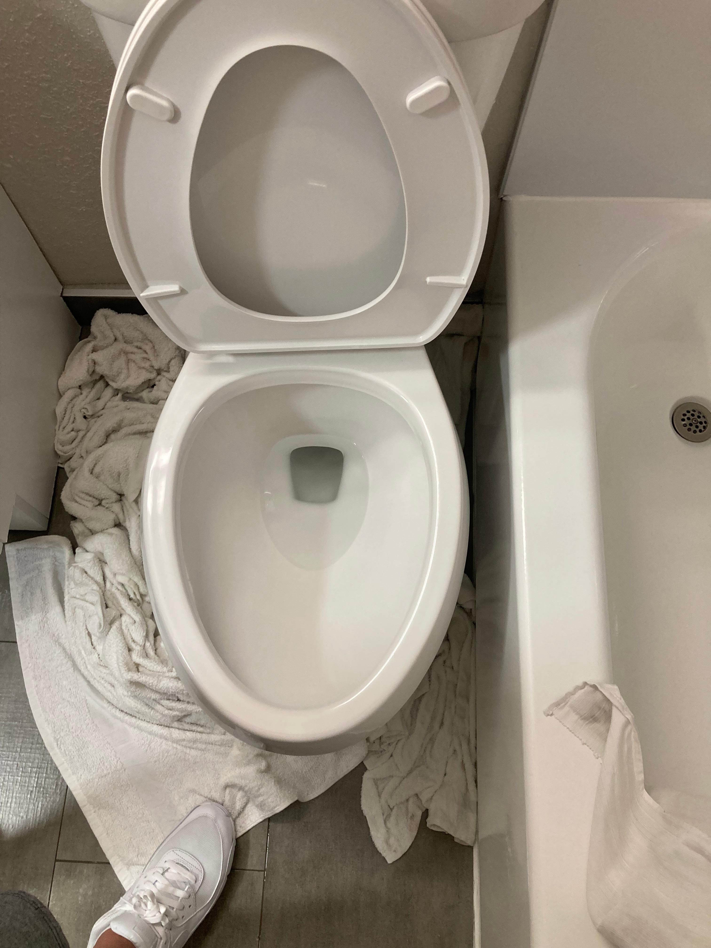 Shower leaking through the wall behind the toilet . They gave me towel so clean it up . No maintenance came all night or I even in the morning when we depart at 9:35 