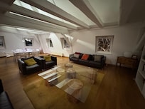 Notice the lights in the trees in the windows