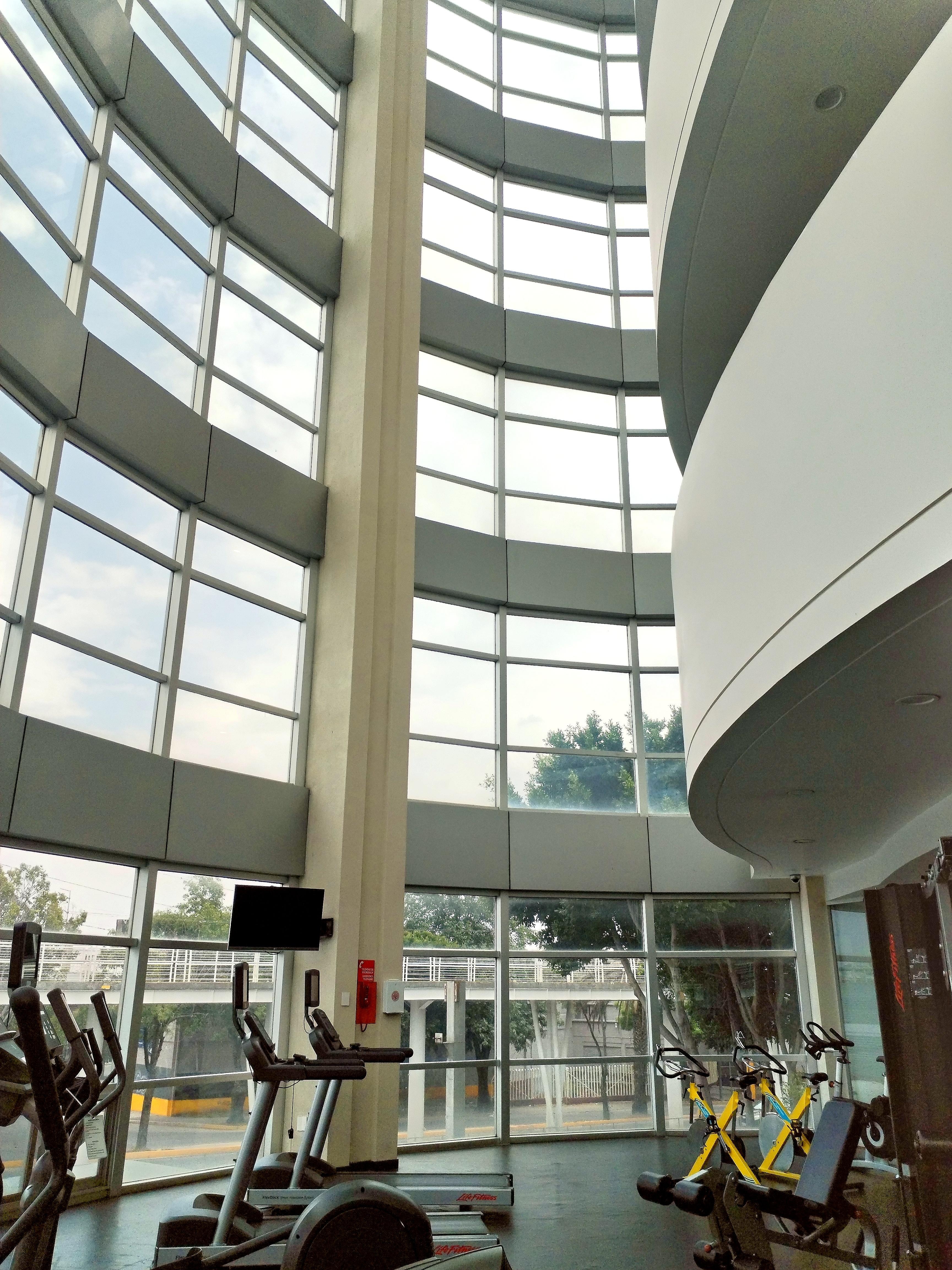 Vista panorámica del gimnasio. 