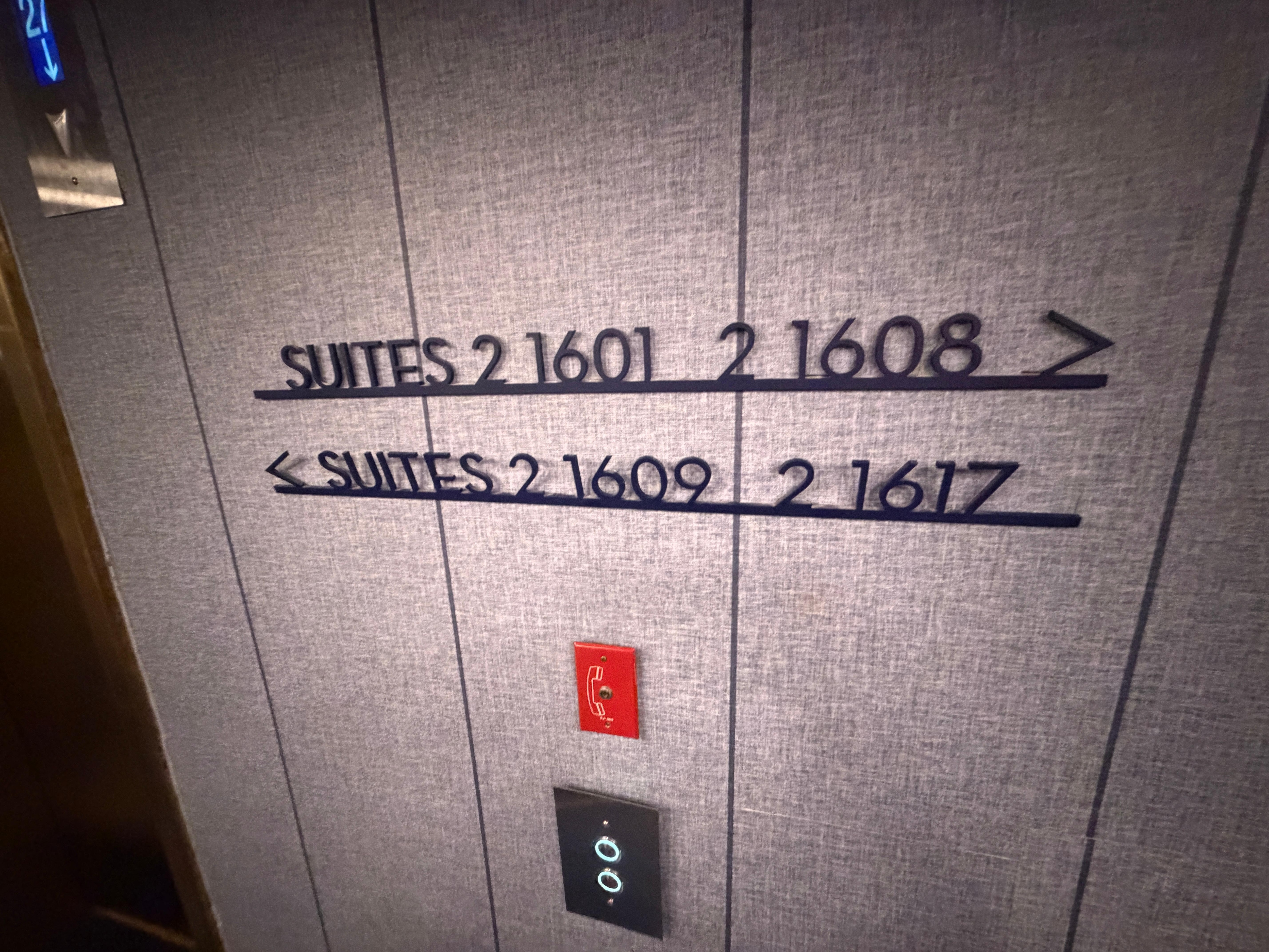 Signage loose and falling off the walls 