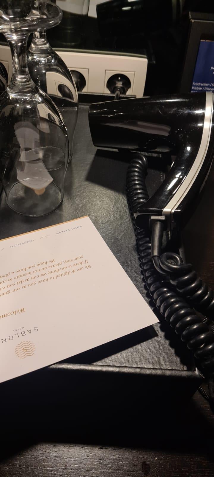 Hair dryer not put away properly 