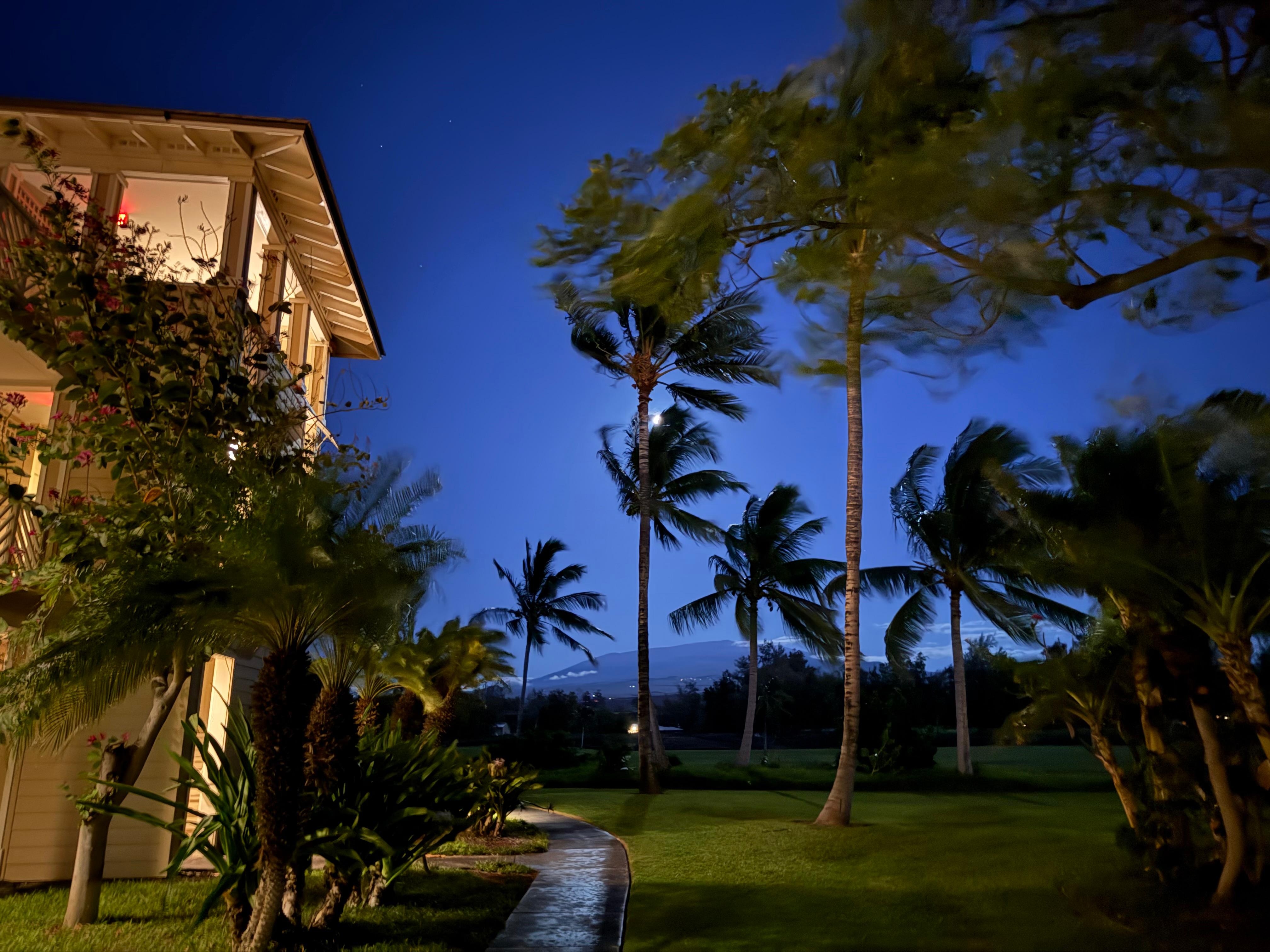 Moonlight at the condo.