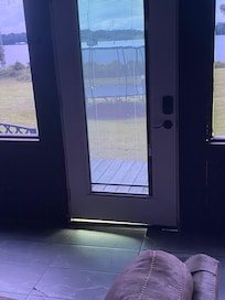 Theatre room leaks water and bugs under the door!