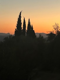 View from the terrace at sunset