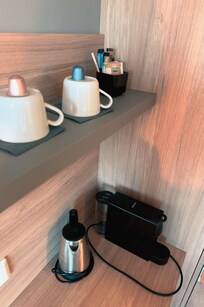 Muligheten for å lage kaffe og te.