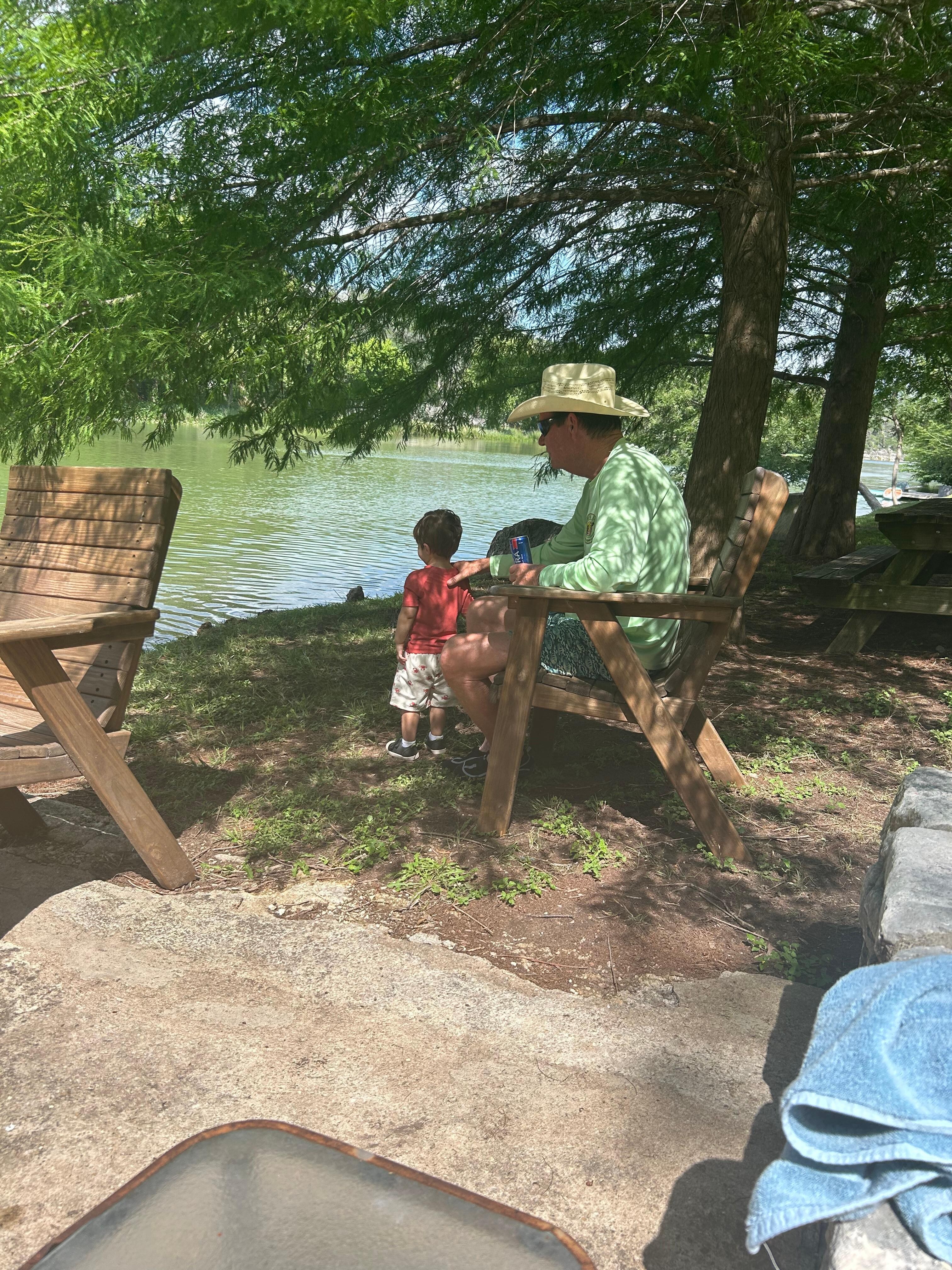 Grandpa and grandson chilling!