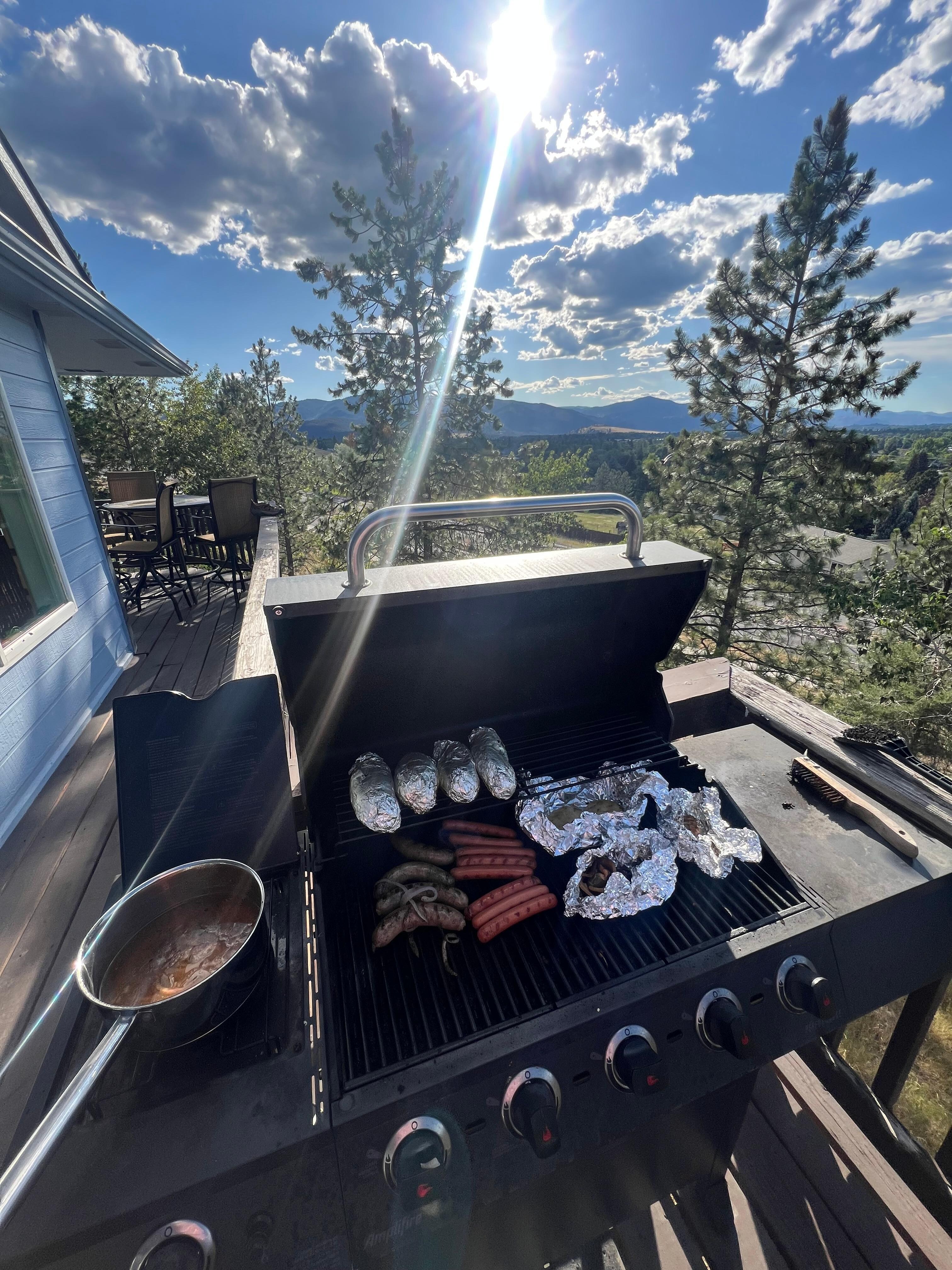 Grilling in the mountains was fun! 