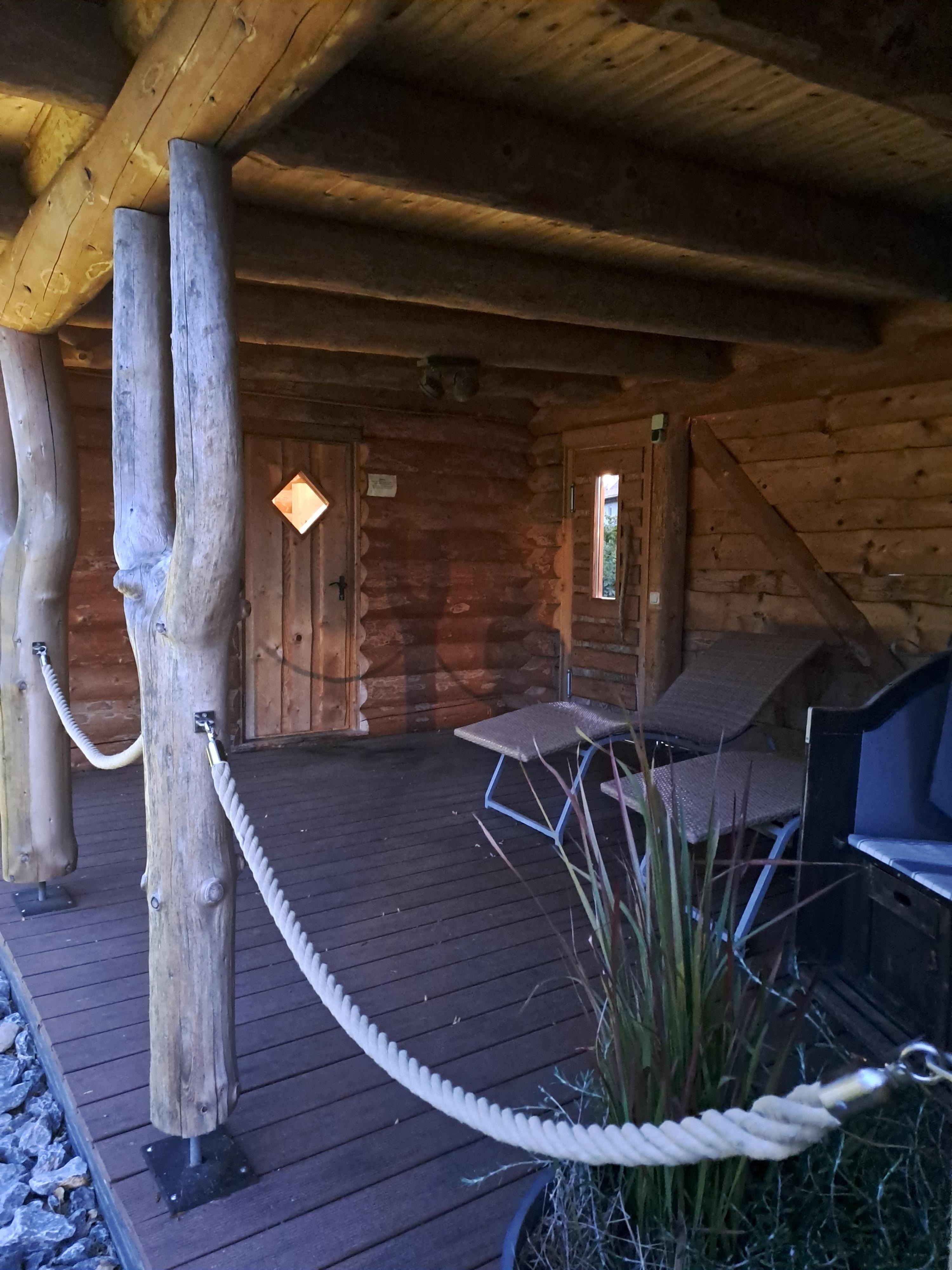 Bastu i timmer med relax