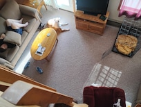 Aerial living room view