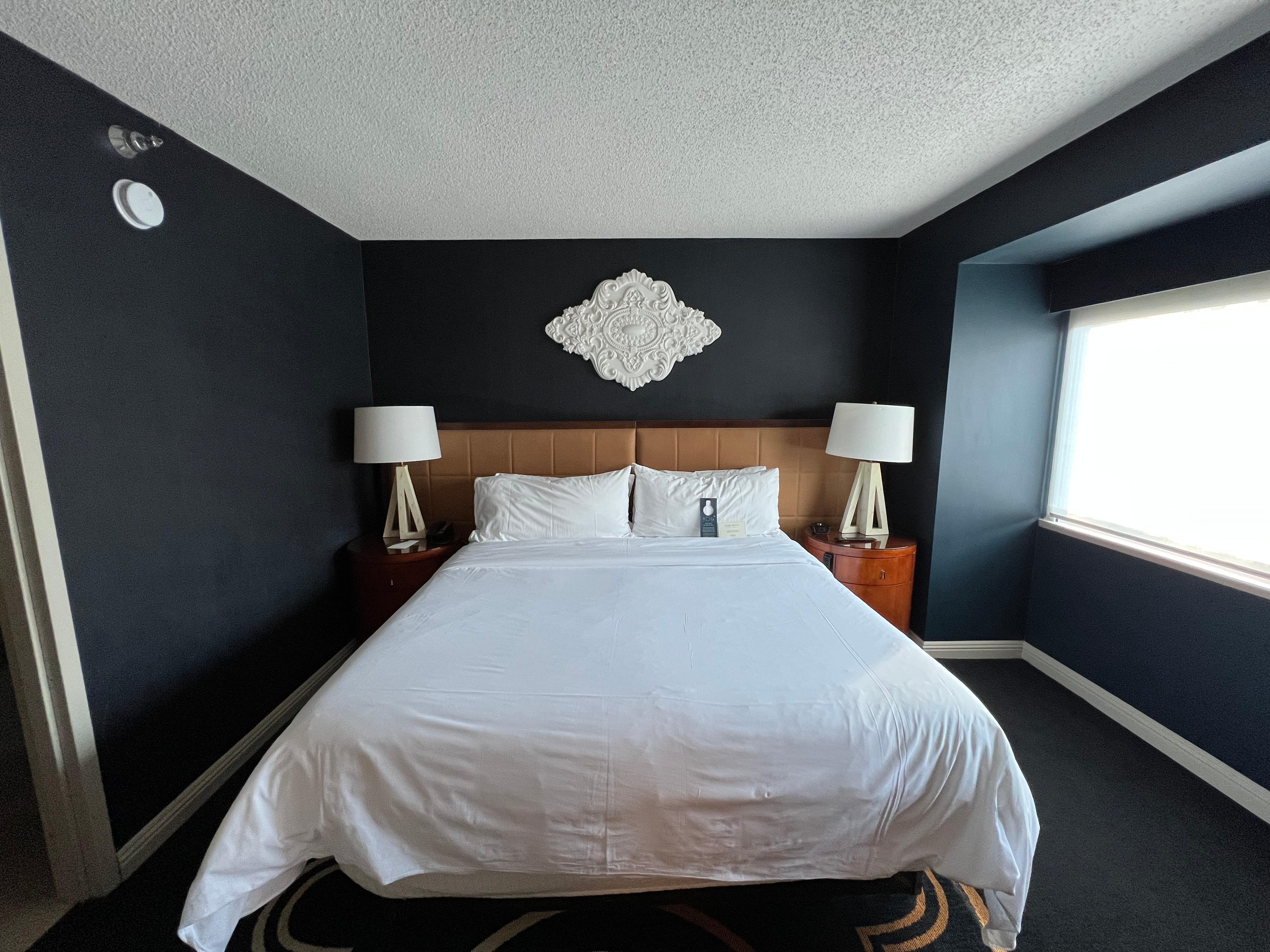 King sized bed was clean and comfortable 