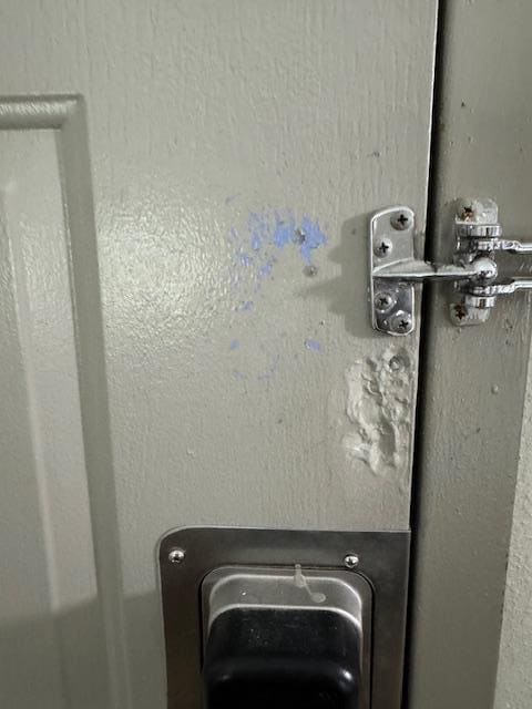 walls and doors all banged up 