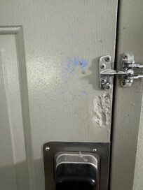 walls and doors all banged up