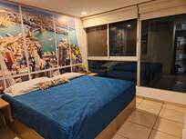 Floor to ceiling windows in both bedrooms