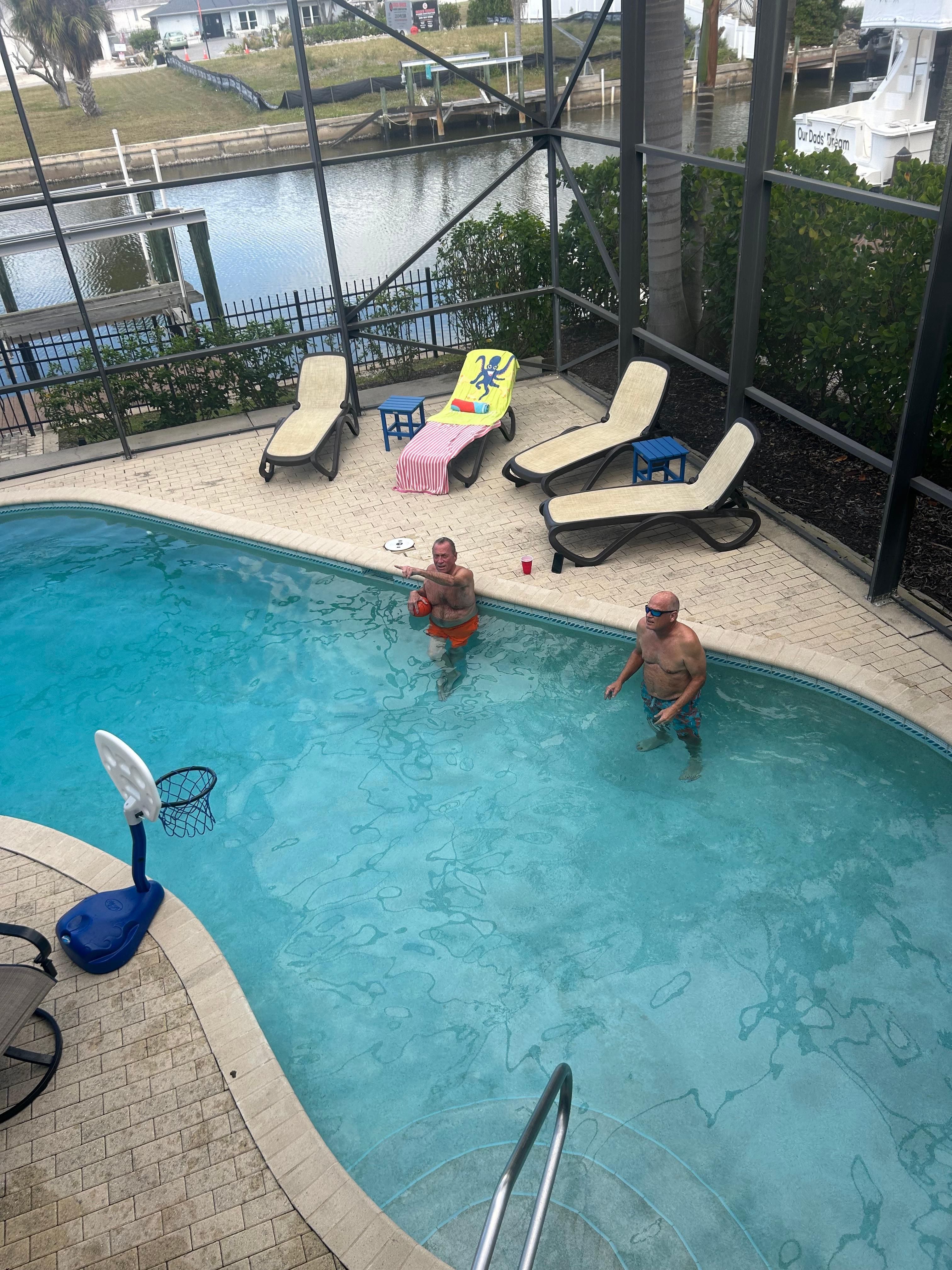 Beautiful heated salt water pool 