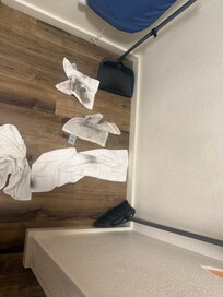 The towels we used to clean up the floor.