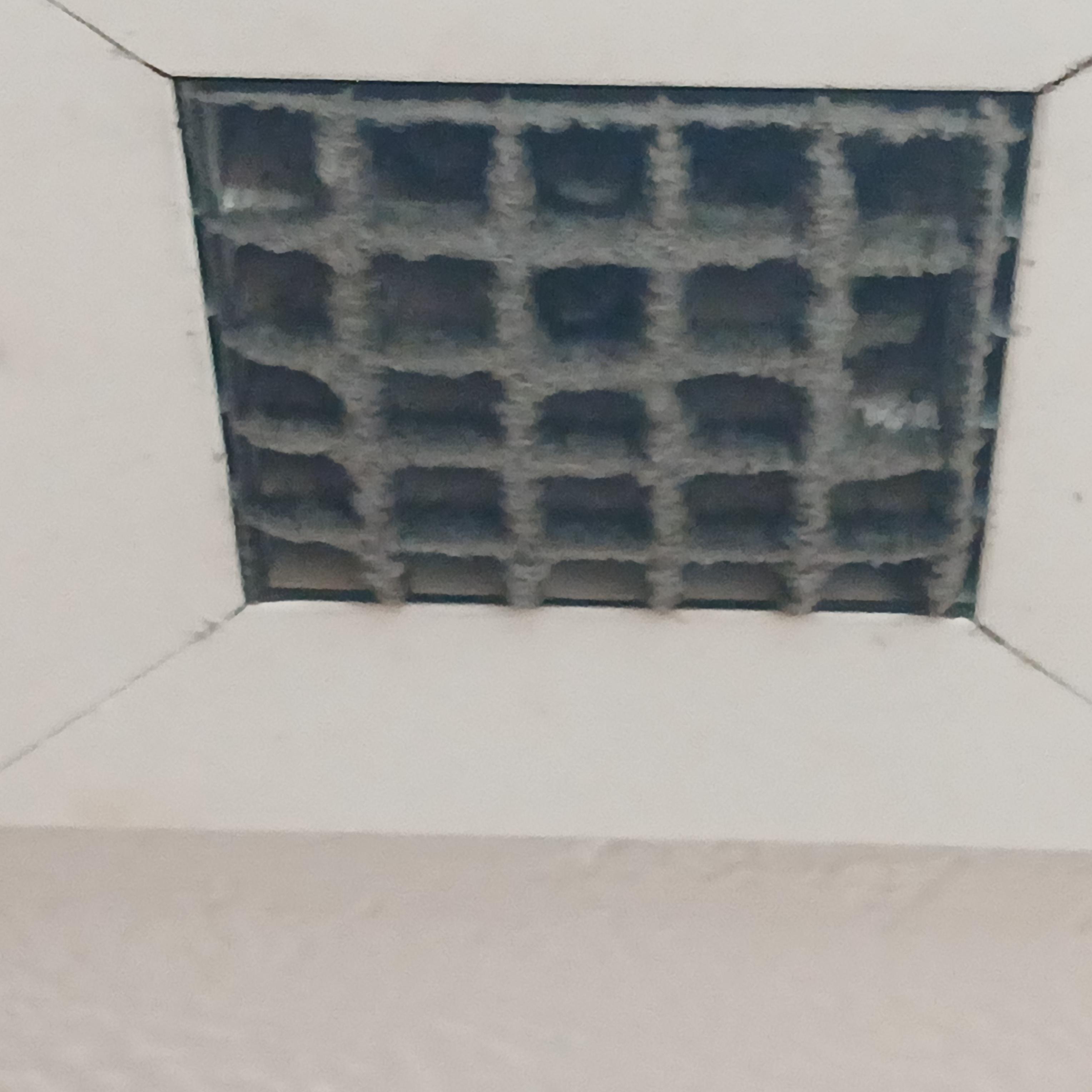 Dirty exhaust vent in bathroom 
