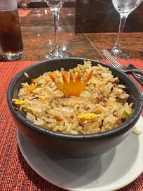 Rice from the Japanese restaurant
