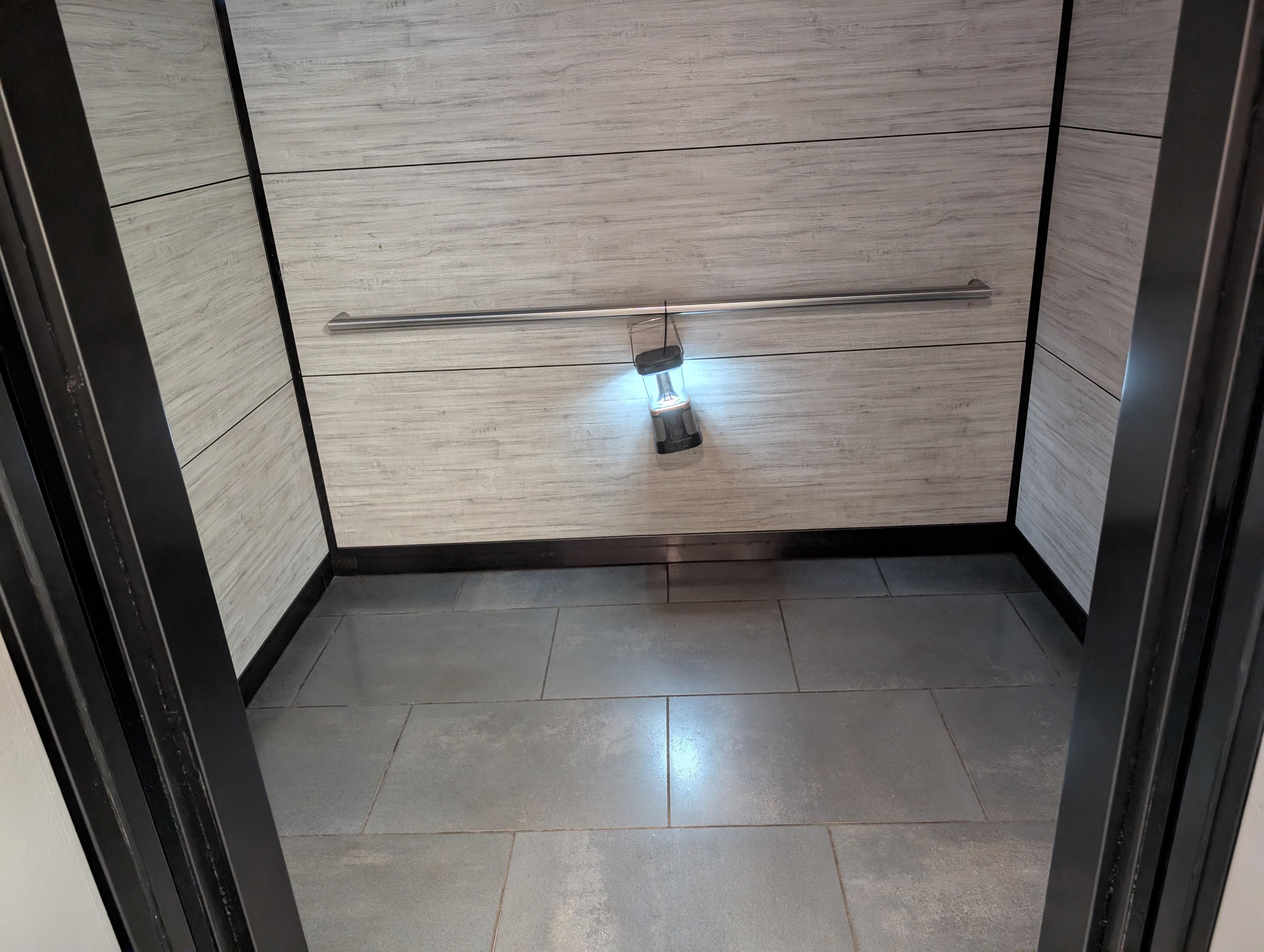 Latern in elevator
