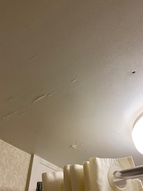 Cracks all over the roof and it was dirty