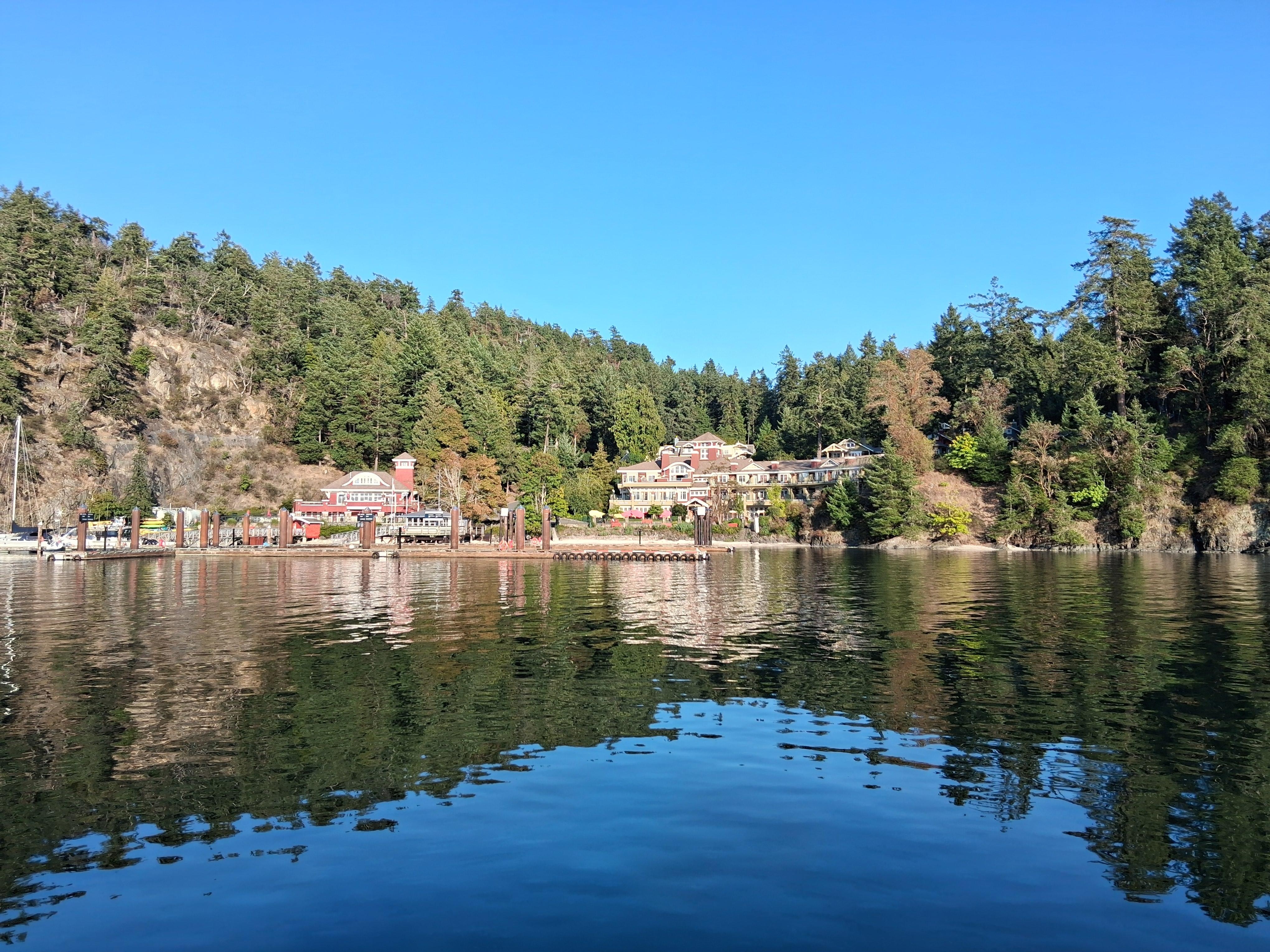 From dock looking at the buildings.