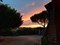 Evening view from courtyard