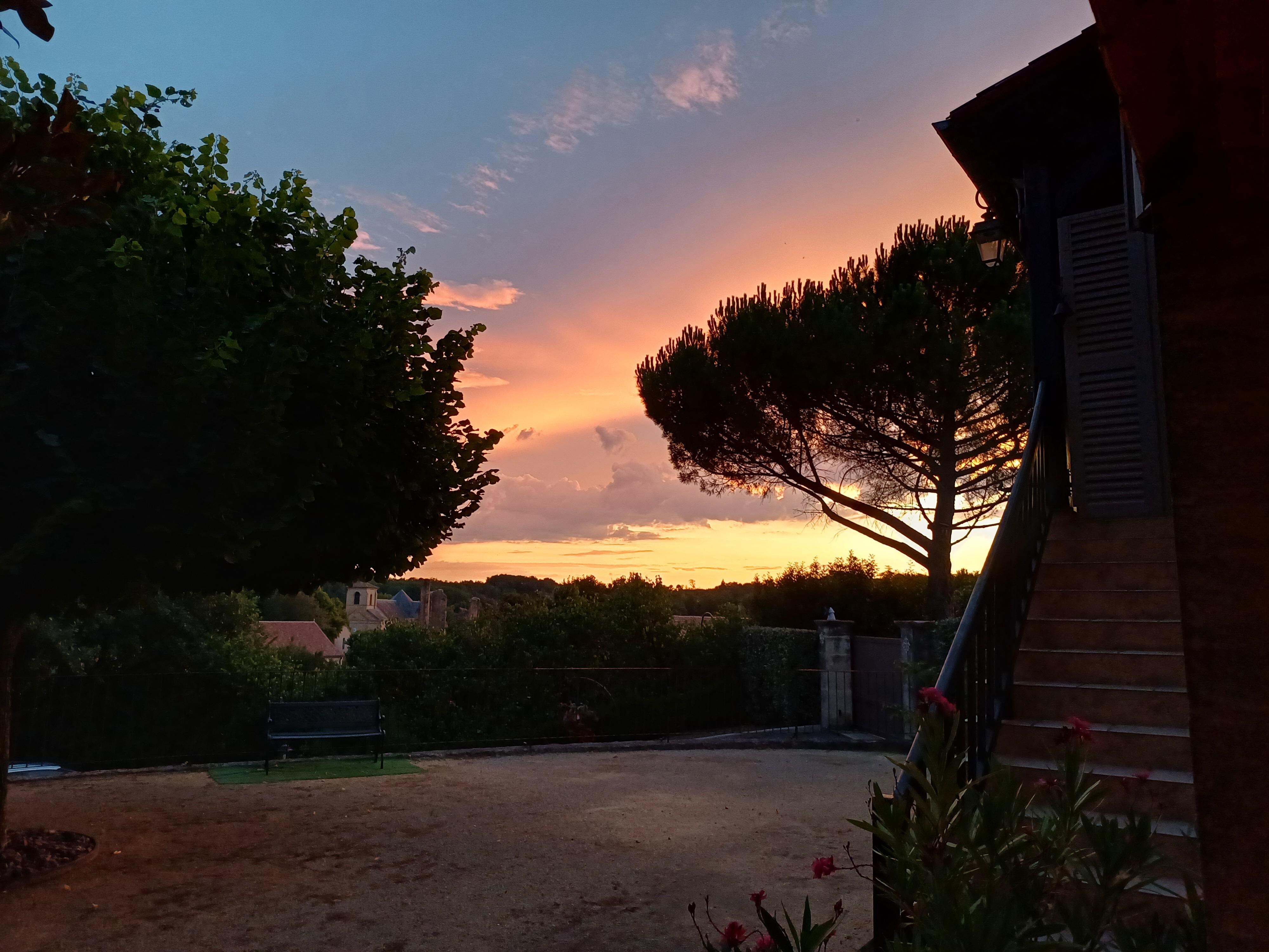 Evening view from courtyard