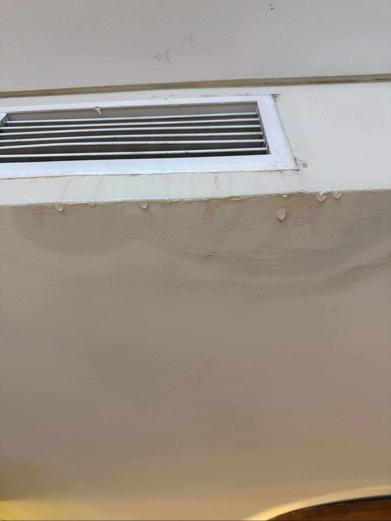 Mould around aircon and dripping water in the ceiling