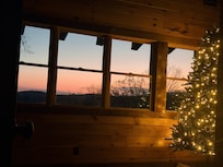 Gorgeous view of the sunrise right from the bed