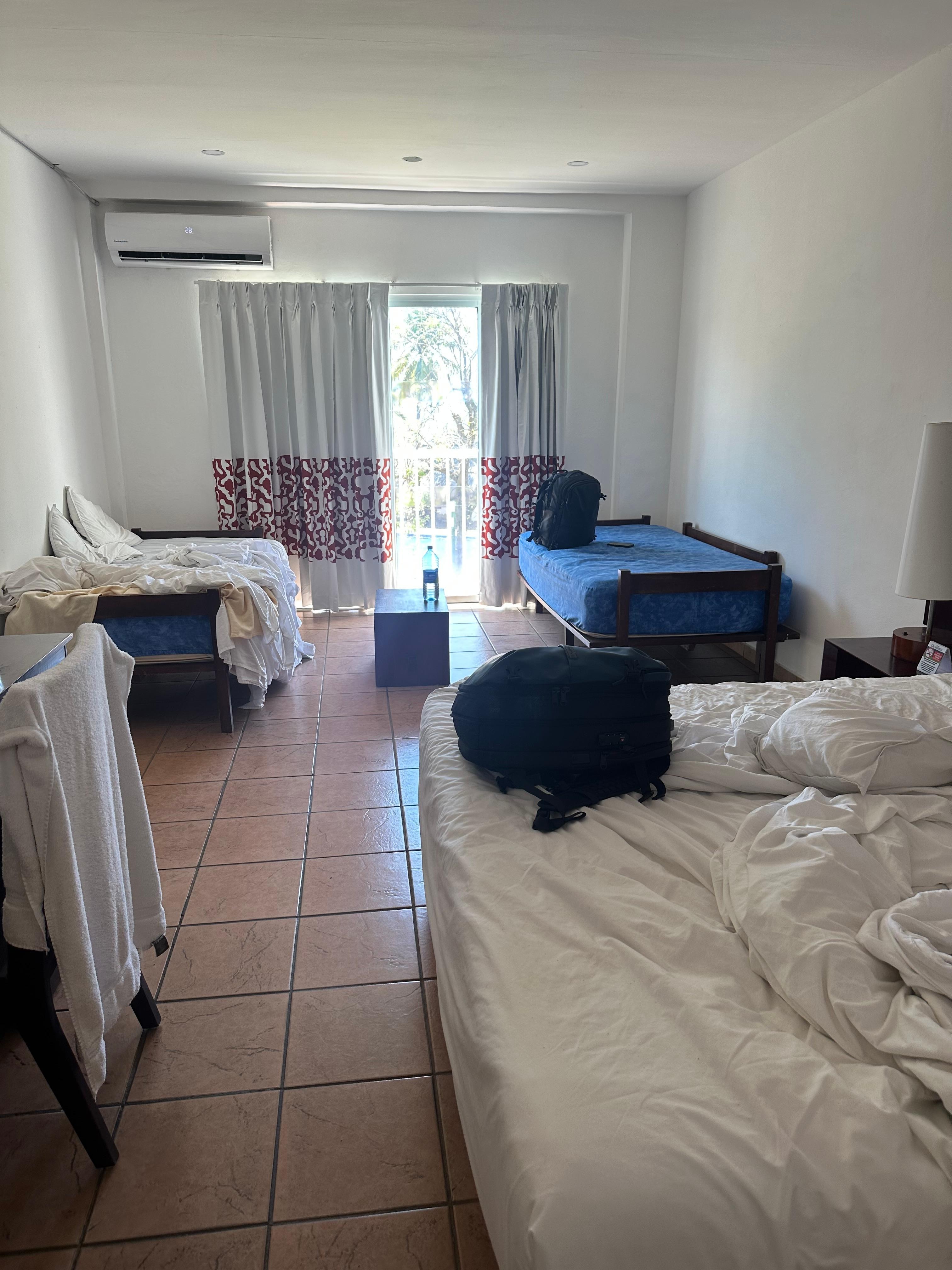 Threee beds instead of two, witch I had to request covers for. 