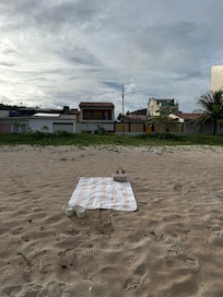 Provided Beach Towels and local calm beach with warm water