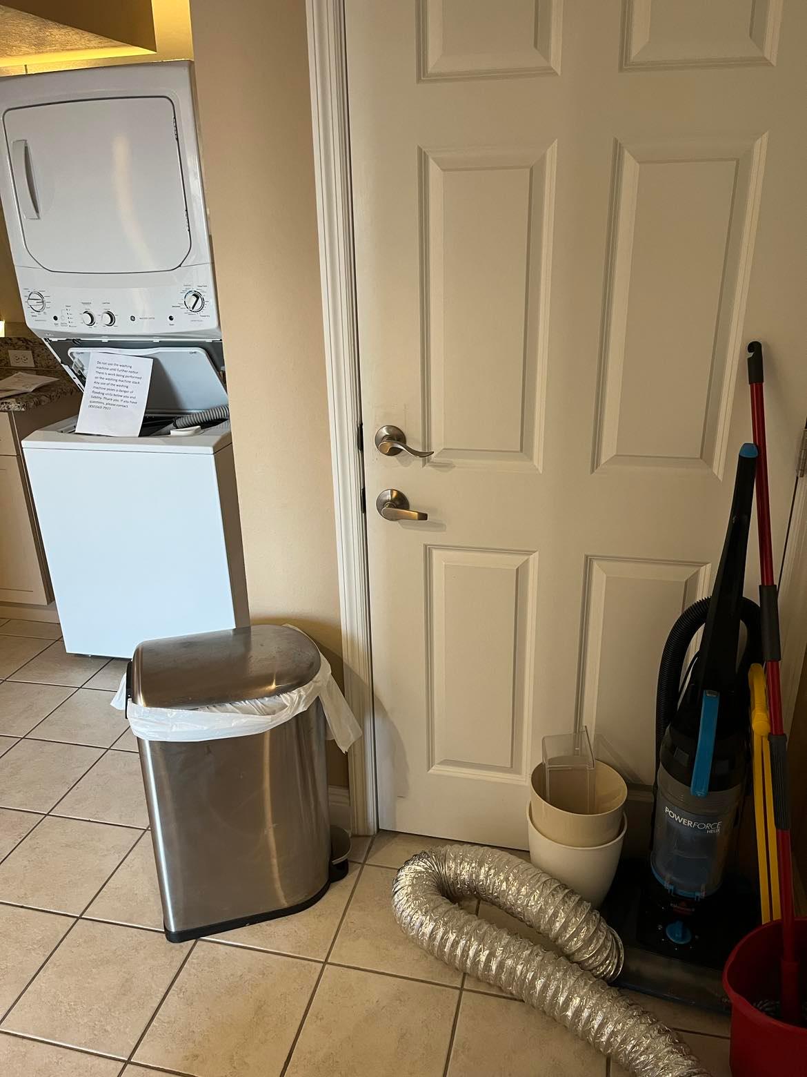 clutter, cleaning supplies